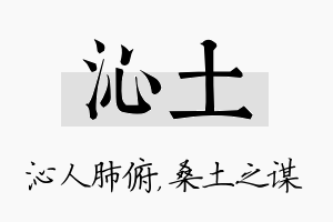 沁土名字的寓意及含义