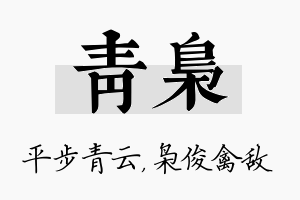 青枭名字的寓意及含义