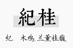 纪桂名字的寓意及含义