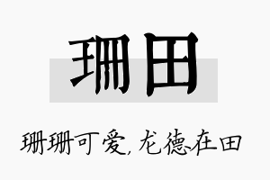 珊田名字的寓意及含义