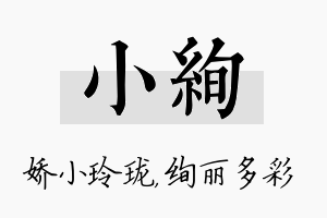 小绚名字的寓意及含义