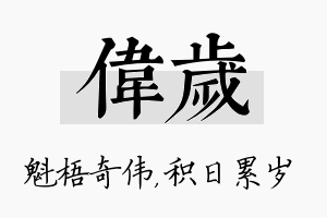 伟岁名字的寓意及含义