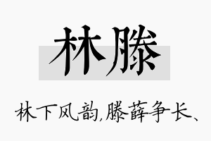 林滕名字的寓意及含义