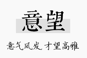 意望名字的寓意及含义