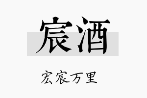 宸酒名字的寓意及含义