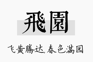 飞园名字的寓意及含义