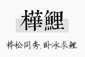 桦鲤名字的寓意及含义