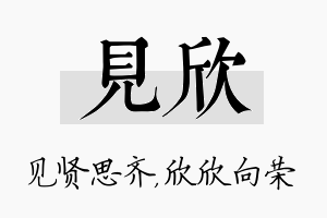 见欣名字的寓意及含义