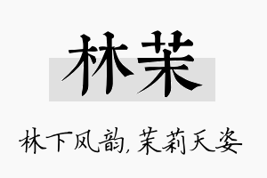 林茉名字的寓意及含义