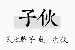 子伙名字的寓意及含义