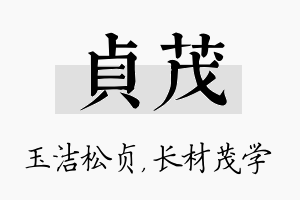 贞茂名字的寓意及含义