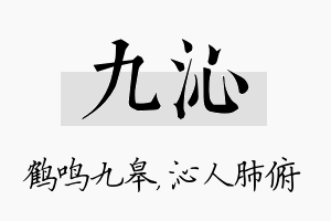 九沁名字的寓意及含义