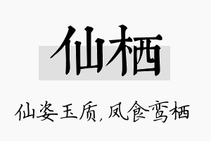 仙栖名字的寓意及含义