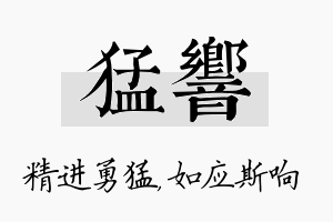 猛响名字的寓意及含义