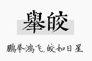 举皎名字的寓意及含义