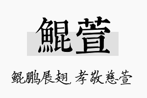 鲲萱名字的寓意及含义