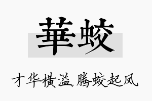 华蛟名字的寓意及含义