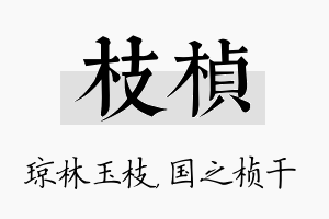 枝桢名字的寓意及含义