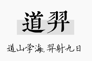 道羿名字的寓意及含义