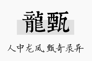 龙甄名字的寓意及含义