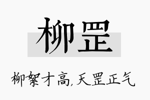 柳罡名字的寓意及含义