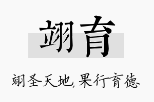 翊育名字的寓意及含义