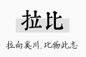 拉比名字的寓意及含义