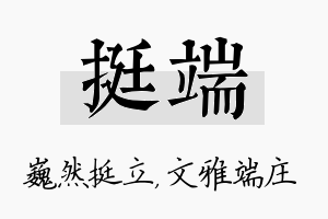 挺端名字的寓意及含义