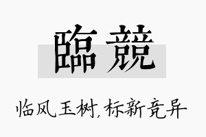 临竞名字的寓意及含义