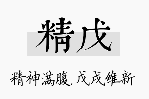 精戊名字的寓意及含义