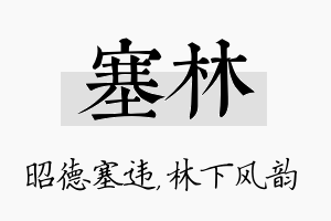 塞林名字的寓意及含义