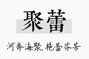 聚蕾名字的寓意及含义