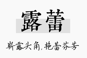 露蕾名字的寓意及含义