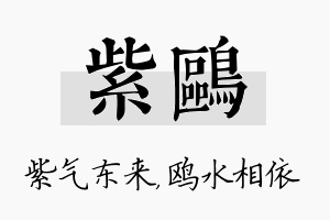 紫鸥名字的寓意及含义