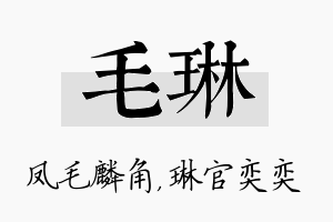 毛琳名字的寓意及含义