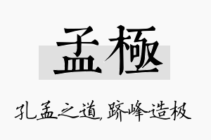 孟极名字的寓意及含义