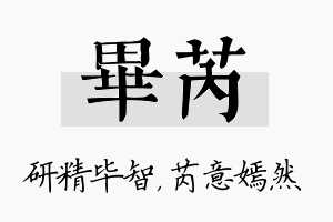 毕芮名字的寓意及含义