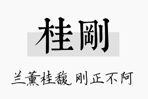 桂刚名字的寓意及含义