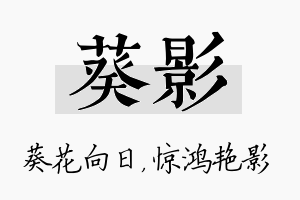 葵影名字的寓意及含义