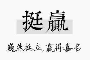 挺赢名字的寓意及含义