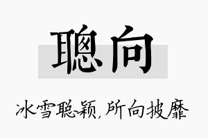 聪向名字的寓意及含义