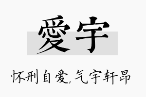 爱宇名字的寓意及含义