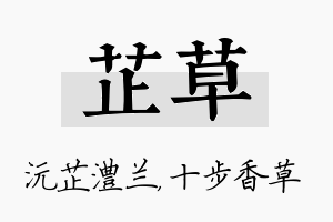 芷草名字的寓意及含义