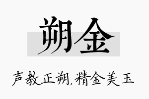 朔金名字的寓意及含义