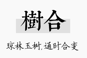 树合名字的寓意及含义