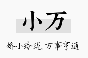 小万名字的寓意及含义