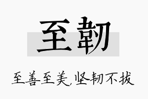 至韧名字的寓意及含义