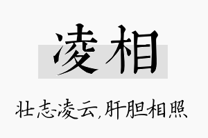 凌相名字的寓意及含义