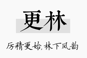 更林名字的寓意及含义