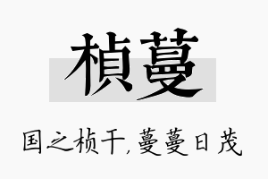 桢蔓名字的寓意及含义